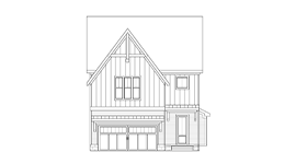 Front elevation drawing of 4907A Illinois Ave, a new construction home in West Nashville