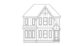 Front elevation drawing of 4909B Illinois Ave, a new construction home in West Nashville