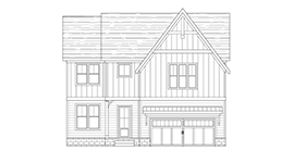 Front elevation drawing of 513 Croley Dr, a new construction home in West Nashville